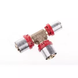 Тройник м/п пресс 20х20х16 редукционный, 10бар, t-95*C, латунь