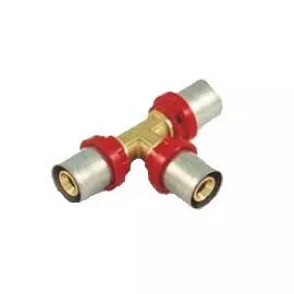 Тройник м/п пресс 26х16х20 редукционный, 10бар, t-95*C, латунь