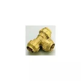 Тройник ПНД обжим 25мм, 25бар, t-110*C латунь