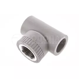 Тройник полипропилен 25х3/4" ВР, серый