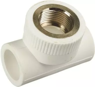 Тройник полипропиленовый Кросс 32х3/4" ВР, белый