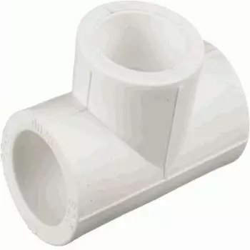 Тройник полипропиленовый Кросс 40 мм, белый