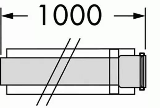 Труба удлинительная D80 L-1000 VAILLANT