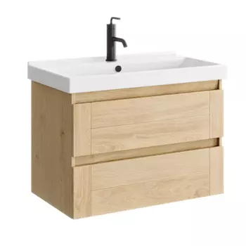 Тумба Аквелла Astrid AST0108DD 80, подвесная, дуб давос натуральный