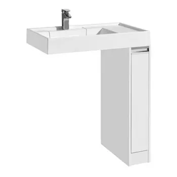 Тумба под раковину Акватон Лондри 1A236101LH010 20 см, под стиральную машину, белая