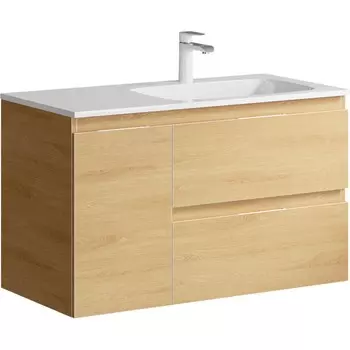 Тумба под раковину Аквелла Accent ACC0109RDZ, 92 см подвесная правая дуб золотой