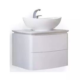 Тумба под раковину Равал Moon Moo.01.60/P/W 60 см, белая