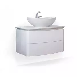 Тумба под раковину Равал Moon Moo.01.75/P/W 75 см, белая