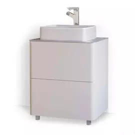 Тумба под раковину Равал Pure Pur.01.65/N/W 65 см, белая