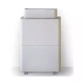 Тумба под раковину Равал Pure Pur.01.56/N/W 56 см, белая