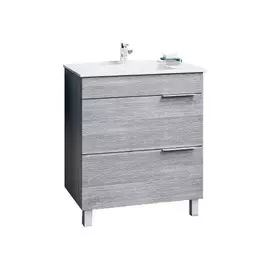 Тумба с раковиной Аквелла Бриг Br.01.06/2/Grey 60 см, дуб седой
