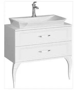 Тумба под раковину Аквелла LaDonna LAD0108W 85 см, цвет белый