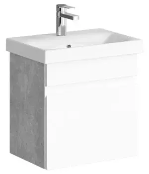Тумба с раковиной Аквелла Smart SRT0105BS 50 см подвесная, бетон светлый