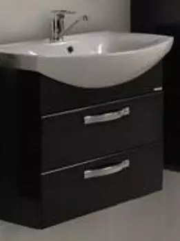 Тумба-умывальник Акватон 1.A123.3.K0A.A95.0 Ария 65-М, черный глянец