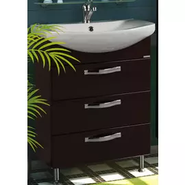 Тумба-умывальник Акватон 1.A123.4.K0A.A43.0 Ария 65-Н, темно-коричневая
