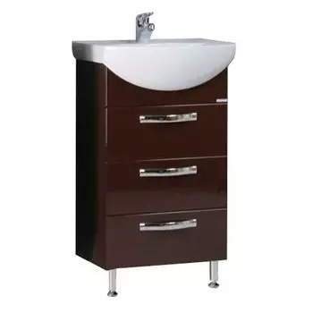 Тумба-умывальник Акватон 1.A140.2.K0A.A43.0 Ария 50 Н, темно-коричневая