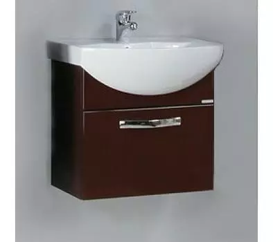 Тумба-умывальник Акватон 1.A140.3.K0A.A43.0 Ария 50, темно-коричневая