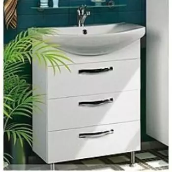 Тумба-умывальник Акватон 1.A141.3.K0A.A01.0 Ария 80 H, белый глянец