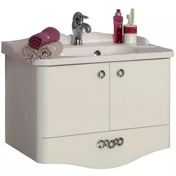 Тумба-умывальник Акватон 1.A150.9.K0V.N01.0 Венеция 75, белая