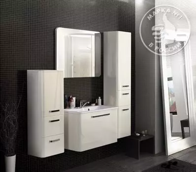 Тумба-умывальник Акватон 1A1236K0VA330 Валенсия 75, белый жемчуг