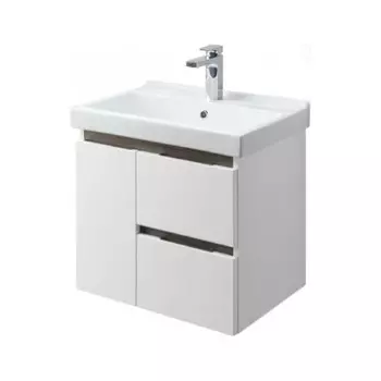 Тумба-умывальник Акватон Рене 1A2221K1NRC80 60 см, белый/грецкий орех