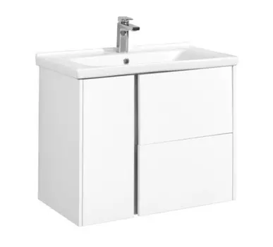 Тумба-умывальник Акватон Стоун, Миранда 1A228201SX010/1WH302251, 80 см, белая