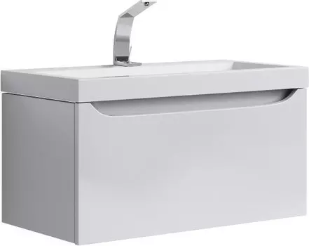 Тумба-умывальник Аквелла Ver.01.08/W Верона 80 (раковина Инфинити),цвет белый