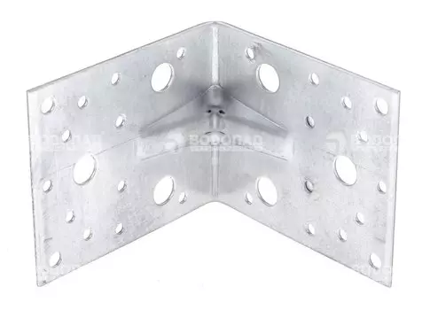 Угол крепежный оцинк. усиленный 105х105х90х2,0 мм накл.