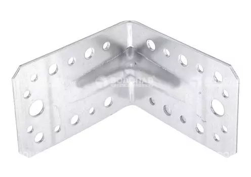 Угол крепежный оцинк. усиленный 90х90х65х2,0 мм накл.