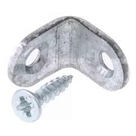 Угол мебельный оцинк. 16х16х12х1,5 мм с шурупом (6 шт)- пакет Tech-Krep