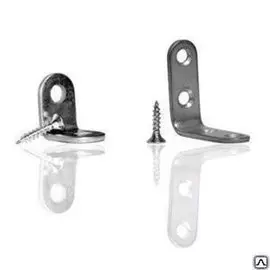 Угол мебельный оцинк. 26х31х27х1,5 мм с шурупом (2 шт)- пакет Tech-Krep