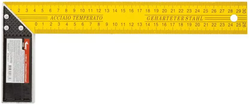 Угольник Курс 19383 столярный, желтый, 300 мм