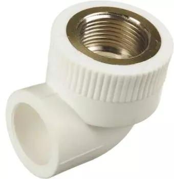 Уголок полипропиленовый Кросс 25х3/4" ВР, белый