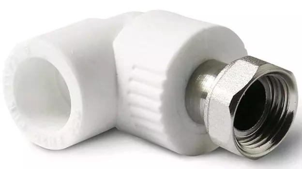 Уголок полипропиленовый Кросс 32х1" с накидной гайкой, белый