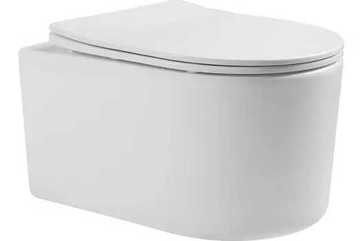 Унитаз подвесной Акватек Мия AQ2004-00 безободковый, тонкое сиденье с механизмом плавного закрывания Soft Close