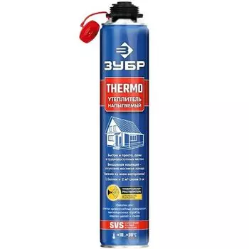 Утеплитель напыляемый Зубр Thermo 41153, 810 мл пистолетный