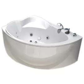 Ванна акриловая Акватек Альтаир 158х120 гидромассаж аэромассаж пневмоуправление (левая)