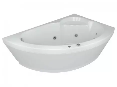 Ванна акрил Акватек Аякс-2 170х110 г/м Плоская бронза, ПНуправление, с фронтальной панелью, правая