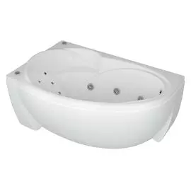 Ванна акриловая Акватек Бетта 150х95 гидромассаж аэромассаж пневмоуправление (левая)