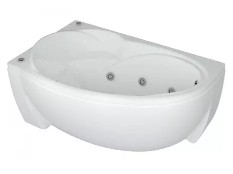 Ванна акрил Акватек Бетта 150х95 г/м Плоская бронза, ПНуправление, с фронтальной панелью, левая