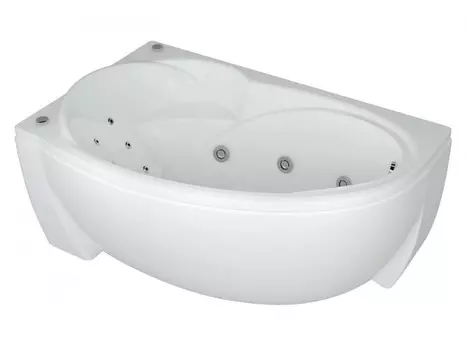 Ванна акрил Акватек Бетта 160х97 г/м Плоская бронза, ПНуправление, с фронтальной панелью, левая