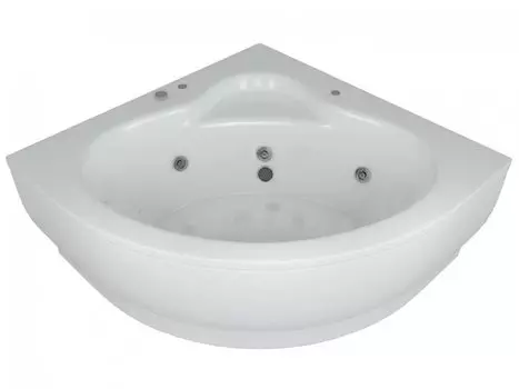 Ванна акриловая Акватек Калипсо 146х146 см, г/м Плоская бронза, пневмоуправление, с фронтальной пане