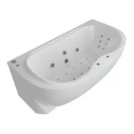 Ванна акриловая Акватек Мелисса 180х95 гидромассаж аэромассаж пневмоуправление