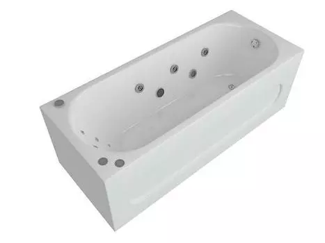 Ванна акриловая Акватек Оберон 160х70 гидромассаж пневмоуправление
