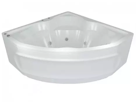 Ванна акриловая Акватек Сириус 164х164 см, г/м Плоская бронза, пневмоуправление, с фронтальной панел