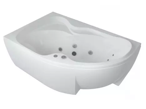 Ванна акрил Акватек Вега 170х105 г/м Плоская бронза, ПНуправление, с фронтальной панелью, левая