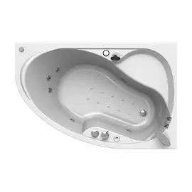 Ванна акриловая Радомир Амелия Лечебный White 160х105 см, с г/м, белая, правая