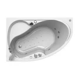 Ванна акриловая Радомир Амелия Лечебный White 160х105 см, с г/м, белая, левая