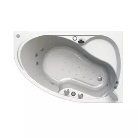 Ванна акриловая Радомир Амелия Релакс Chrome 160х105 см, с г/м, белая, правая