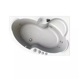 Ванна акрил Vannesa Ирма 169х110, с гидросассажем, 8 джет белые, панель, каркас, правая